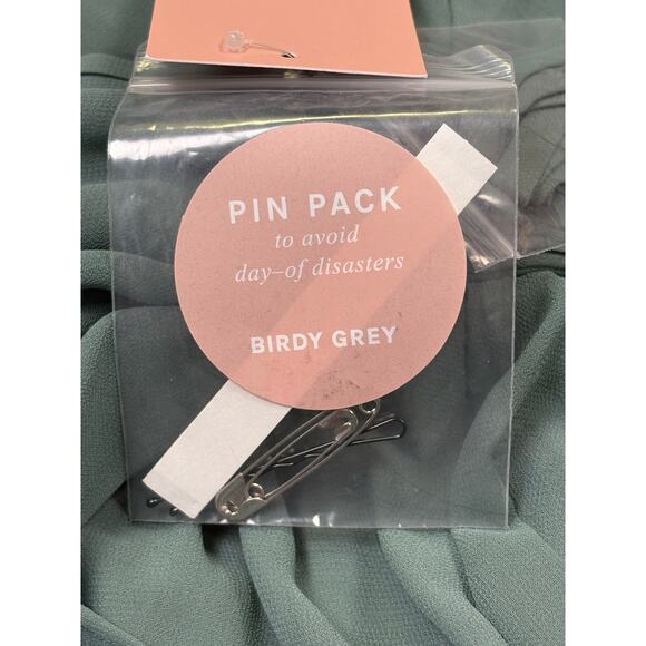 NWT Birdy Grey Grace Chiffon Convertible Maxi Dress Gown Women's XXL Sea Glass - Picture 10 of 11